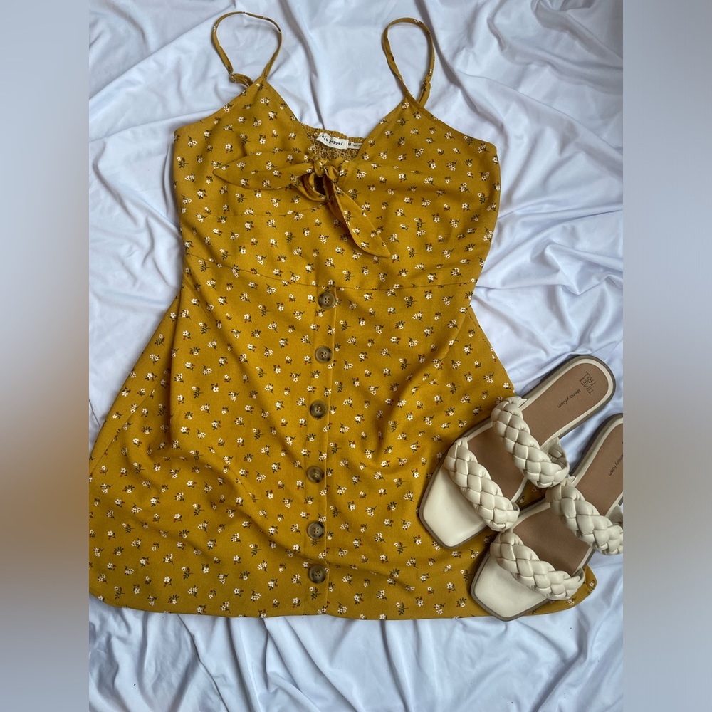 Blu Pepper tie front dress